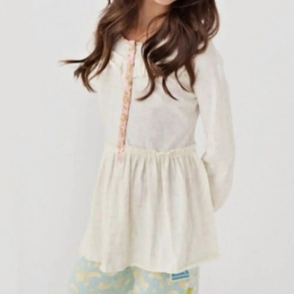Matilda Jane cream and pink Crescendo Poet top size 10